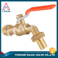 nature brass color lever iron handle polo wall mounted 1/2*3/4" basin copper ball brass tap/faucet/bibcock in yuhuan china